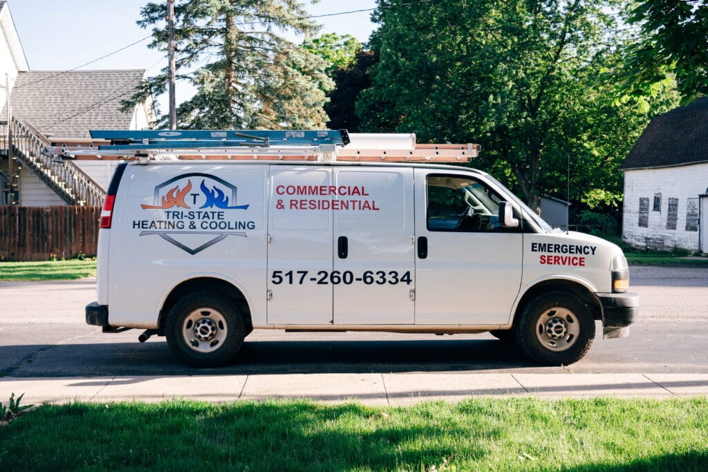Tri-State Heating and Cooling service van